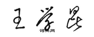 骆恒光王学昆草书个性签名怎么写