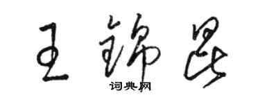 骆恒光王锦昆草书个性签名怎么写