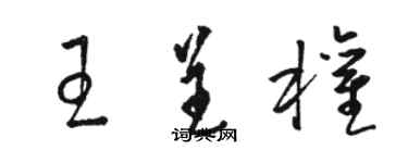 骆恒光王呈权草书个性签名怎么写