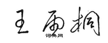 骆恒光王雨桐草书个性签名怎么写