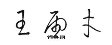 骆恒光王雨才草书个性签名怎么写