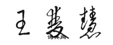 骆恒光王双慧草书个性签名怎么写