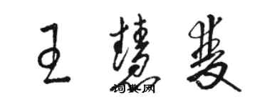 骆恒光王慧双草书个性签名怎么写