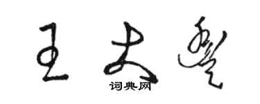 骆恒光王大丰草书个性签名怎么写