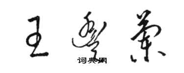 骆恒光王丰兰草书个性签名怎么写