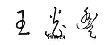 骆恒光王炎丰草书个性签名怎么写