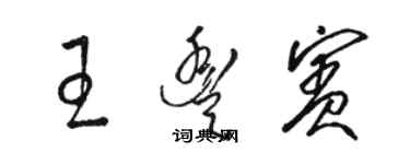 骆恒光王丰宾草书个性签名怎么写