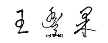 骆恒光王丰果草书个性签名怎么写