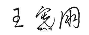 骆恒光王宪朋草书个性签名怎么写