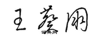 骆恒光王葵朋草书个性签名怎么写