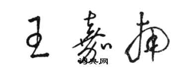 骆恒光王嘉南草书个性签名怎么写