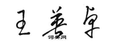 骆恒光王英卓草书个性签名怎么写