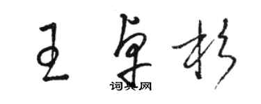 骆恒光王卓杉草书个性签名怎么写