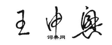 骆恒光王申兴草书个性签名怎么写