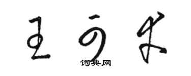 骆恒光王可幸草书个性签名怎么写