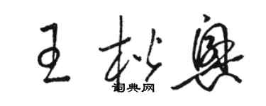 骆恒光王楷兴草书个性签名怎么写