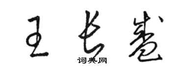 骆恒光王长盛草书个性签名怎么写