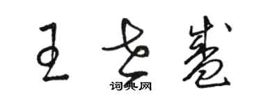 骆恒光王世盛草书个性签名怎么写