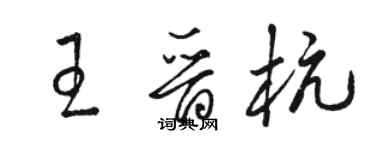 骆恒光王晋杭草书个性签名怎么写