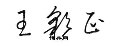 骆恒光王彩正草书个性签名怎么写
