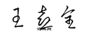 骆恒光王喜全草书个性签名怎么写