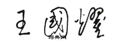 骆恒光王国耀草书个性签名怎么写