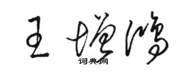 骆恒光王增鸿草书个性签名怎么写