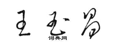 骆恒光王玉昌草书个性签名怎么写