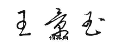 骆恒光王景玉草书个性签名怎么写