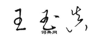 骆恒光王玉真草书个性签名怎么写