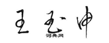 骆恒光王玉申草书个性签名怎么写
