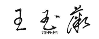 骆恒光王玉薇草书个性签名怎么写