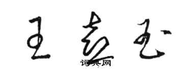 骆恒光王喜玉草书个性签名怎么写