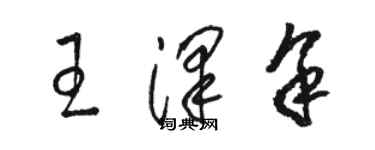 骆恒光王泽余草书个性签名怎么写