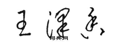 骆恒光王泽香草书个性签名怎么写