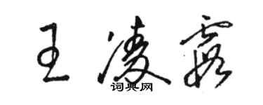 骆恒光王凌霞草书个性签名怎么写