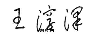 骆恒光王淳泽草书个性签名怎么写
