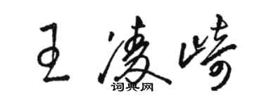 骆恒光王凌崎草书个性签名怎么写