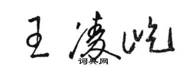 骆恒光王凌屹草书个性签名怎么写
