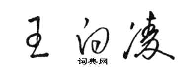 骆恒光王白凌草书个性签名怎么写