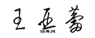 骆恒光王亚蕾草书个性签名怎么写