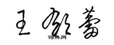 骆恒光王郁蕾草书个性签名怎么写