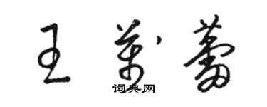 骆恒光王万蕾草书个性签名怎么写