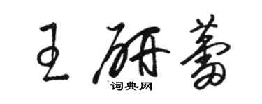 骆恒光王研蕾草书个性签名怎么写