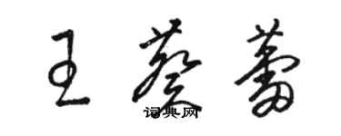 骆恒光王葵蕾草书个性签名怎么写