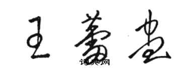 骆恒光王蕾盅草书个性签名怎么写