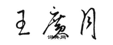 骆恒光王广月草书个性签名怎么写