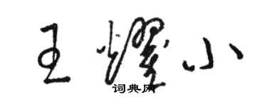骆恒光王耀小草书个性签名怎么写