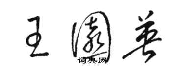 骆恒光王园英草书个性签名怎么写