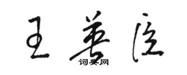 骆恒光王英臣草书个性签名怎么写